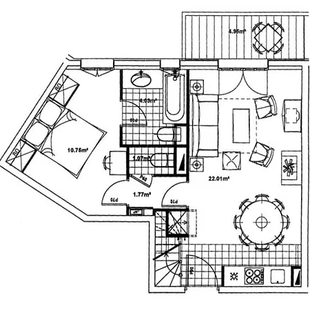 Arc 1950 - Hameau Du Glacier Duplex 8 Pers Apartment